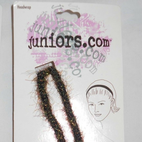 Vintage Rare  Furry Fuzzy Black Hair Headwrap Headband